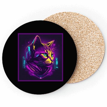 Discover Neon Cat Coasters
