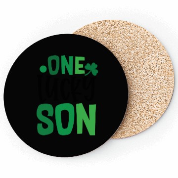 Discover One Lucky Son Clover Shamrock Irish Ireland Coasters