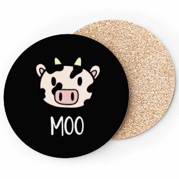 Discover Cute Cow Moo Kawaii Farm Animal Farmer Coasters