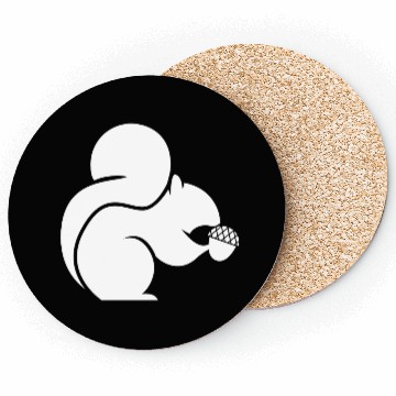 Discover Squirrel Nut Acorn Rodent Forest Lover Wild Pet Coasters
