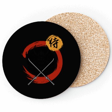 Discover Samurai Warrior with Swords Coasters