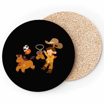 Discover cowboy illustration Coasters