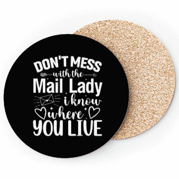 Discover Postal Worker - Funny Mail Carrier Mail Lady Post Coasters