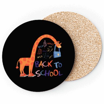 Discover Happy Giraffe back to school Coasters