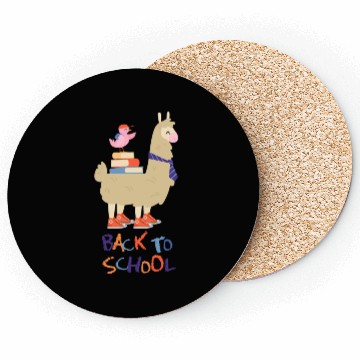 Discover Cute Bird And Playful Lama Back To School Coasters