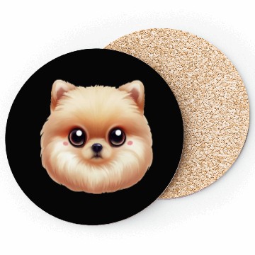 Discover Playful Pomeranian Artwork Coasters