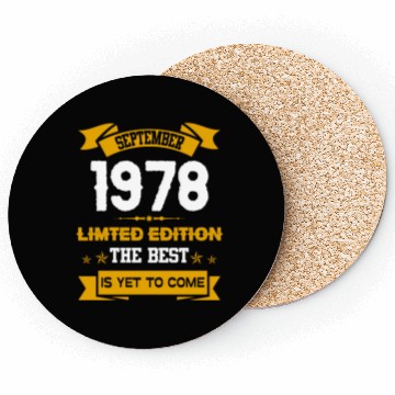 Discover September 1978 Birthday Surprise Coasters