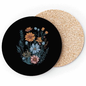 Discover Nature Aesthetic Wild Flower Botanical Coasters