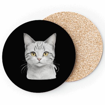 Discover Aesthetic Cute Kitty Realisting Sketch Coasters