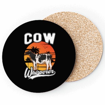 Discover Cow Whisperer Farmer Cattle Breeder Cows Coasters