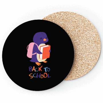 Discover Cute Penguin Back to School Adventures Coasters