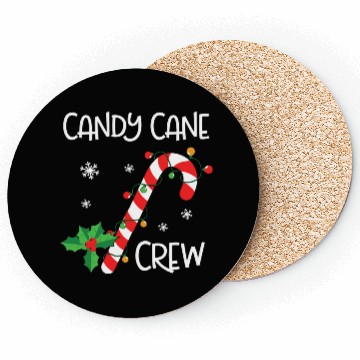 Discover Candy Cane Crew Funny Christmas Lights Xmas Gift Coasters