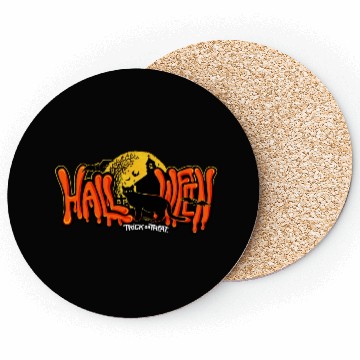 Discover Halloween black cat Coasters