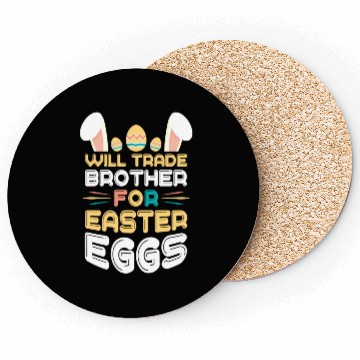 Discover Will Trade Cousin Happy Easter Bunny Ears Eggs Hun Coasters