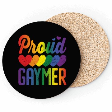 Discover Proud Gaymer Gay Pride Lesbian Rainbow Flag Coasters