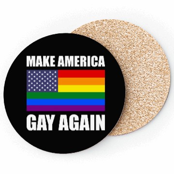 Discover Rainbow LGBTQ American Pride Diversity Flag Coasters