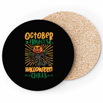 Discover Scary Pumpkin Halloween Costume Autumn Fall Gift Coasters