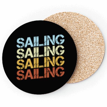 Discover Retro Sailing Typography Coasters