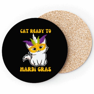Discover Cat Ready To Mardi Gras Coasters