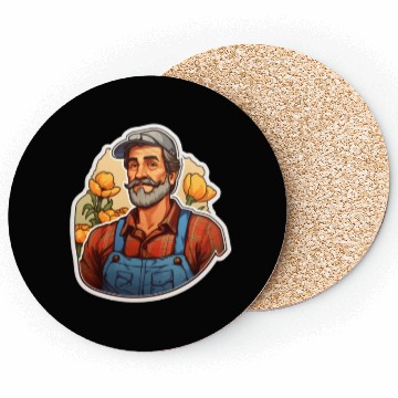 Discover Farmer Old Man Coasters