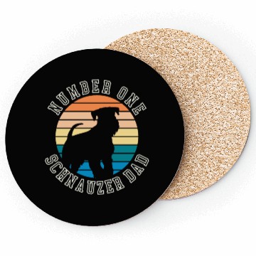 Discover Number One Schnauzer Dad Coasters