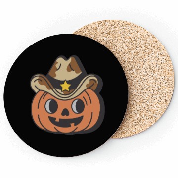 Discover Cowboy Pumpkin Coasters