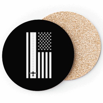 Discover Aircraft Pilot USA Flag Runway Coasters