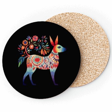 Discover Mexican dog folk art Coasters