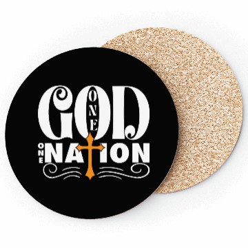 Discover One God One Nation Love Jesus Christian Coasters