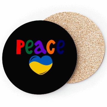 Discover Heart peace ukraine colors Peace Coasters