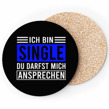 Discover I'm Single! Funny Solo Single Men Bachelor Coasters