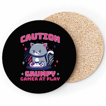 Discover Gaming, Gaming, Video Game, Grumpy Cat Gamer Coasters