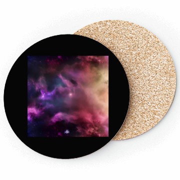 Discover Galaxy nebula abstract design Coasters