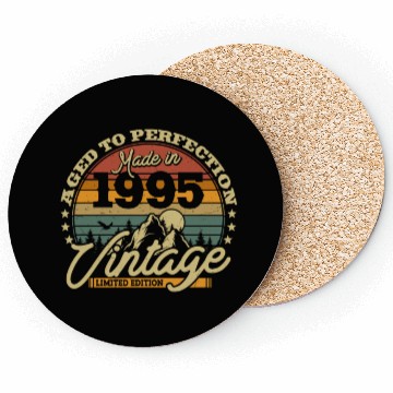 Discover Vintage 1995 Birthday Gift Coasters