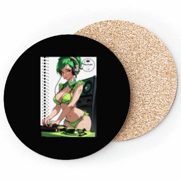Discover Sexy DJ Pin Up 009 Coasters