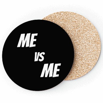Discover Me vs Me (white) Coasters