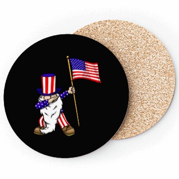 Discover 4th of July Gnome Dab Coasters