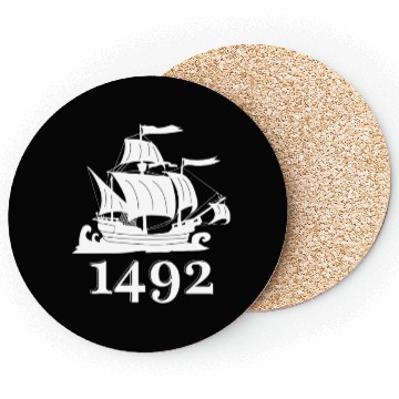 Discover Columbus Day 1492 Christopher Kolumbus Coasters