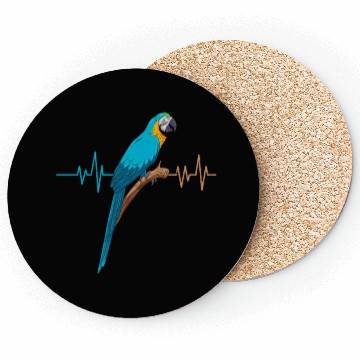 Discover Macaw Heart Beat Parrot Bird Parrots Macaws Coasters