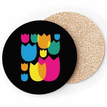 Discover Tulips Retro Florist Flowers Tulip Coasters