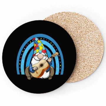 Discover Autism Gnome Rainbow Coasters