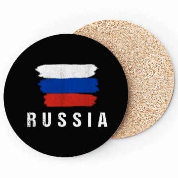 Discover Painted Russia Flag Russian Flag Fan Coasters