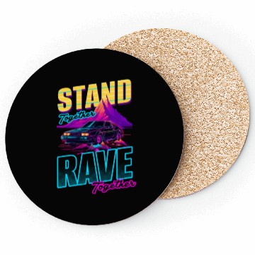 Discover Edm Rave Stand Rave Together Synthwave Coasters