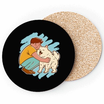 Discover Dog and Boy Happy Friends Coasters