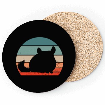Discover Chinchilla Retro Sunset Coasters