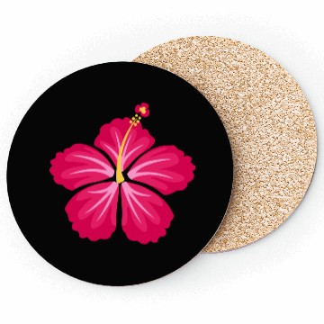 Discover Pink Hibiscus Flower Coasters