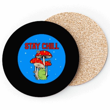 Discover Stay Chill Cute Green Frog Coasters