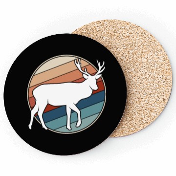 Discover Deer in Retro Style Coasters
