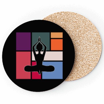 Discover Vintage Yoga – Retro Meditation Pose Coasters