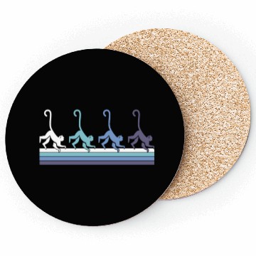 Discover Gradient Monkey Silhouette Coasters